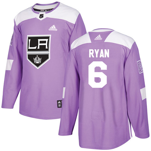 Adidas Los Angeles Kings 6 Joakim Ryan Purple Authentic Fights Cancer Stitched Youth NHL Jersey
